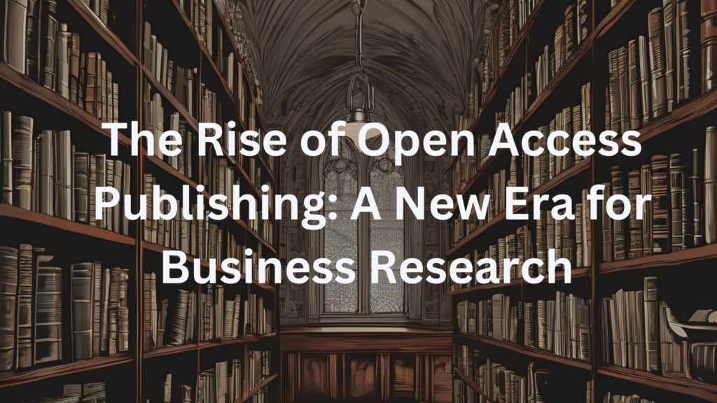 The rise of open access publishing